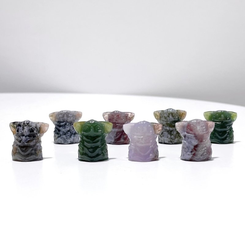 Mini Yoda Carving Wholesale Kambaba Jasper Ocean Jasper - Wholesale Crystals