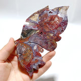 Morocco Agate Butterfly Wing Carving With Stand - Wholesale Crystals