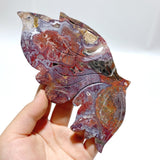 Morocco Agate Butterfly Wing Carving With Stand - Wholesale Crystals