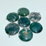 Moss Agate Crystal Pendant Round Shape Wholesale - Wholesale Crystals