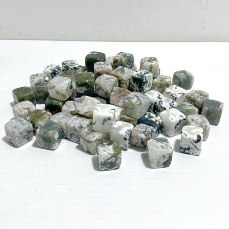 Moss Agate Cube Tumbled Wholesale -Wholesale Crystals