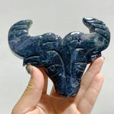 Moss Agate Ox Head Carving Wholesale -Wholesale Crystals