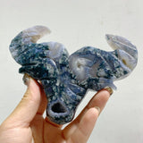 Moss Agate Ox Head Carving Wholesale -Wholesale Crystals