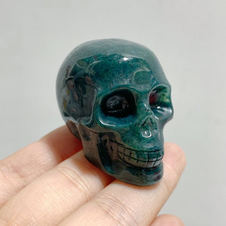 Moss Agate Skull Carving Wholesale -Wholesale Crystals