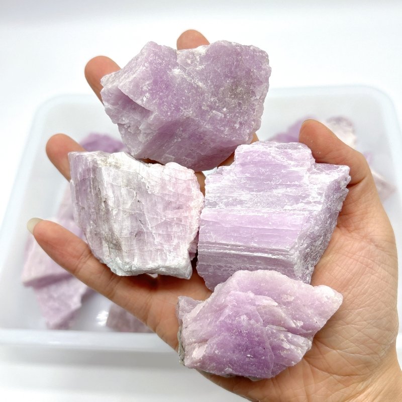 Natural Kunzite Purple Spodumene Raw Stone wholesale - Wholesale Crystals