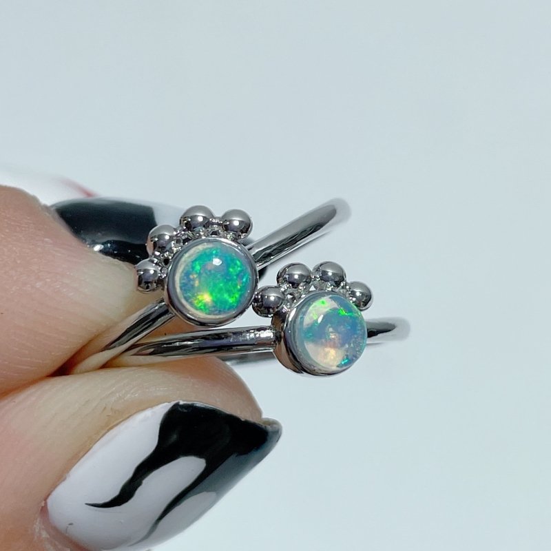 Natural Opal Crystal Ring Cat Paw Shape Wholesale - Wholesale Crystals