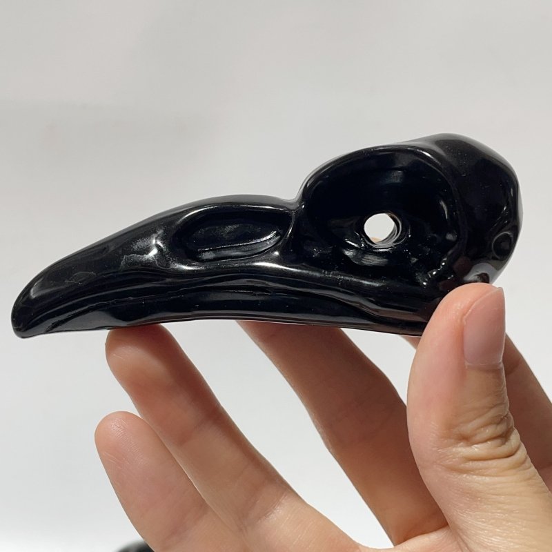 Obsidian Crow Skull Carving Wholesale -Wholesale Crystals