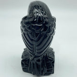 Obsidian Eagle Standing On The Wood Carving Wholesale -Wholesale Crystals