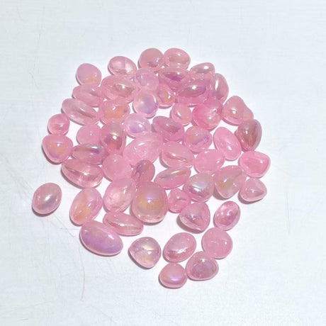 Pink Aura Rose Quartz Small Tumbled Wholesale Clearance - Wholesale Crystals