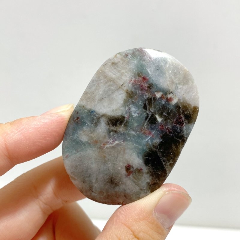 Pink & Blue Tourmaline Palm Stone Wholesale (Crack) -Wholesale Crystals