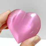 Pink Glass Cat Eye Heart Wholesale - Wholesale Crystals