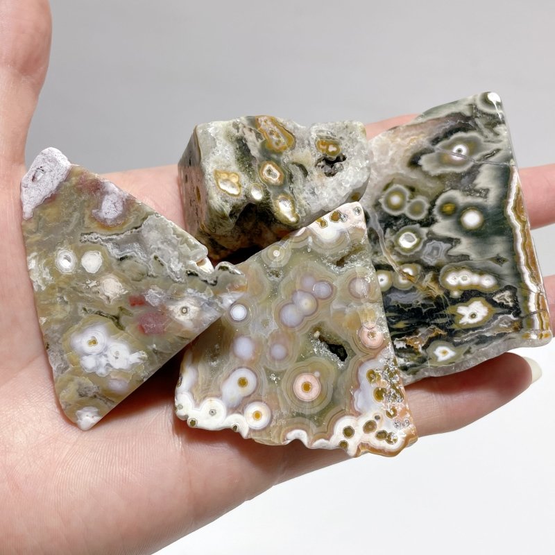 Polished 8th Vein Ocean Jasper Free Form Mixed Size Wholesale - Wholesale Crystals