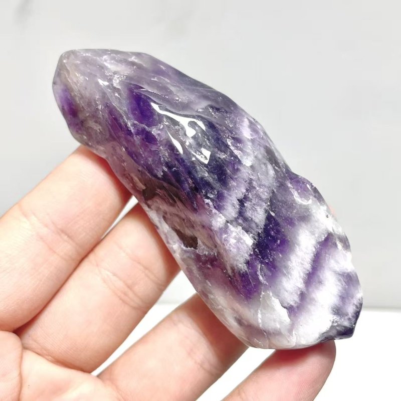 Polished Chevron Amethyst Scepter Magic Wand Wholesale - Wholesale Crystals