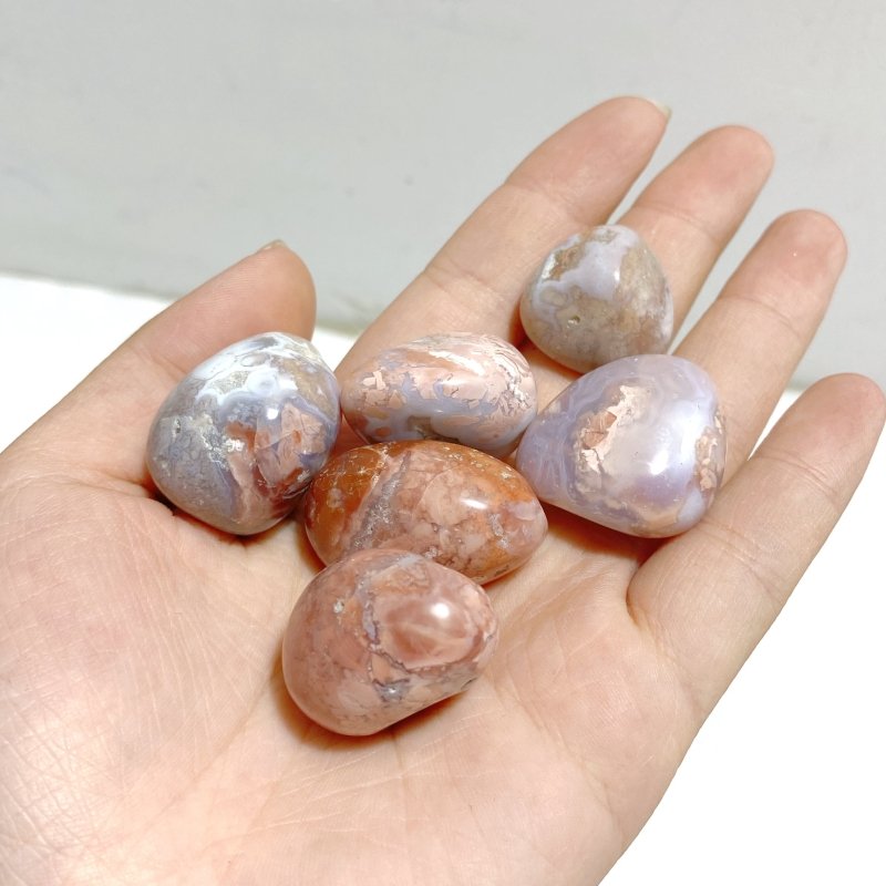 Polished Pink Agate Tumbled Wholesale -Wholesale Crystals