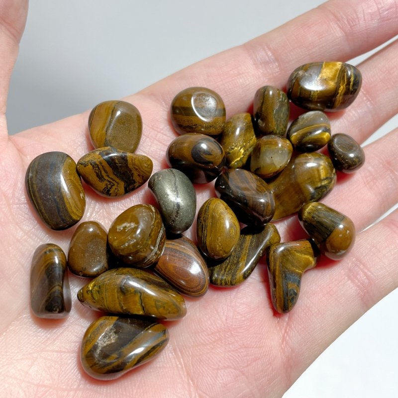 Polished Yellow Tiger Eye Chips Tumbled Wholesale - Wholesale Crystals