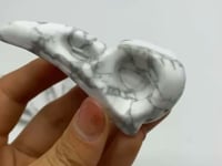 Large Howlite Crow Skull Carving Wholesale -Wholesale Crystals