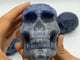 5 Pieces Blue Dot Stone large Skull Carving