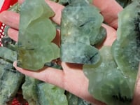 Natural Prehnite Tower One Side Raw Points Wholesale -Wholesale Crystals