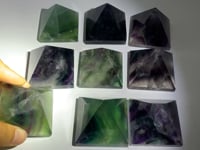 9 Pieces High Quality Rainbow Fluorite Pyramid