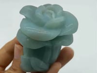 Blue Caribbean Calcite Flower Carving -Wholesale Crystals
