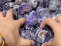 Chevron Amethyst Heart Crystals Wholesale
