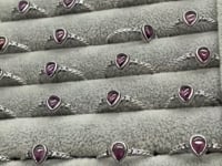 S925 Sterling Silver High Quality Purple Garnet Ring Wholesale -Wholesale Crystals