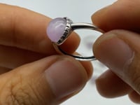 S925 Sterling Silver High Quality Purple Spodumene Ring Wholesale -Wholesale Crystals