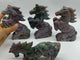 4 Pieces High Quality Ocean Jasper Stand Horse Carving