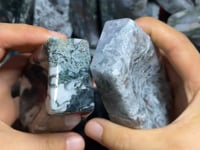 Large Moss Agate Shallow Bowl Coffin Wholesale -Wholesale Crystals