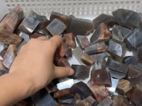 90 Pieces Black Rainbow Sun Stone With Hematite Free Form