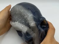 Large Geode Druzy Agate Skull -Wholesale Crystals
