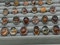 24 Pieces Sterling Silver Garden Quartz High Quality Different Styles Ring -Wholesale Crystals