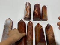 8 Pieces Fat Large Carnelian Points