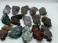 15 Pieces Ocean Jasper Beautiful Goldfish Carving