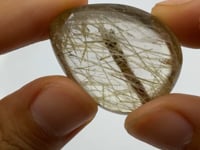 Unique Green Tourmaline In Clear Quartz Teardrop DIY Pendant Jewelry Making