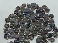 77 Pieces Cordierite Stone Heart Pendant