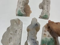 5 Pieces Large Fluorite Druzy Geode Points