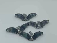 Fluorite Bat Carving Pendant Halloween Stone Bat Wholesale -Wholesale Crystals