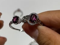 2Types Different Styles Purple Garnet Cut Faceted Ring Wholesale -Wholesale Crystals