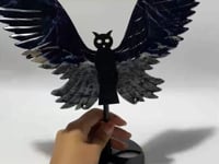 Sodalite Symmetry Wing Carving With Stand