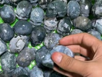 2in Moss Agate Skull Carving Wholesale