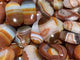 Beautiful Stripe Carnelian Mixed Quartz Palm Wholesale -Wholesale Crystals