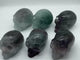 6 Pieces Large Fluorite Halloween Skull Carving