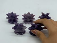Lepidolite Stand Starfish Carving Wholesale