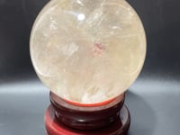 7.4inch Large Hematoid Quartz With Big Rainbow Clear Quartz Sphere