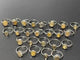 24 Pieces Gold Rutile Quartz Different Styles Sterling Silver Ring