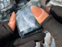 Moss Agate Double Rhombus Shaped Carving Wholesale -Wholesale Crystals