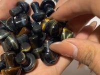 Mini Blue Mixed Yellow Tiger Eye Mushroom Wholesale -Wholesale Crystals