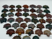 42 Pieces Colourful Ocean Jasper Sea Turtle Carving