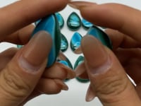 17 Pieces Beautiful Malacholla Teardrop Pendant For DIY(Malachite mixed Chrysocolla)